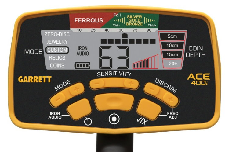 Garrett ACE 400i+ Metalldetektor ProfiSet & Grabehacke als Gratiszugabe